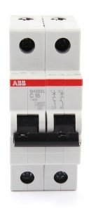 Автоматический выключатель SH202L 2P 16 A (С) 4,5 kA ABB