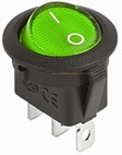 Переключатель круглый MIRS-101-3-G зелёный с подсветкой