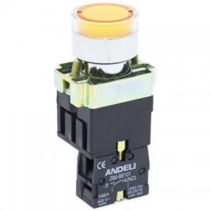 Кнопка с лампочкой 3SA8(XB2)-BW35941 NO жёлтая