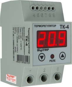 Терморегулятор ТК-4 от -50 до +125С, 16А, 250В DIN