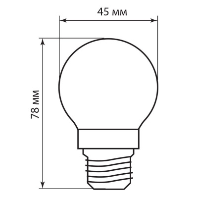 Лампа светодиодная LB-61 4LED 5W 230V Е27 2700К филамент