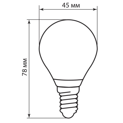 Лампа светодиодная LB-61 4LED 5W 230V Е14 4000K филамент